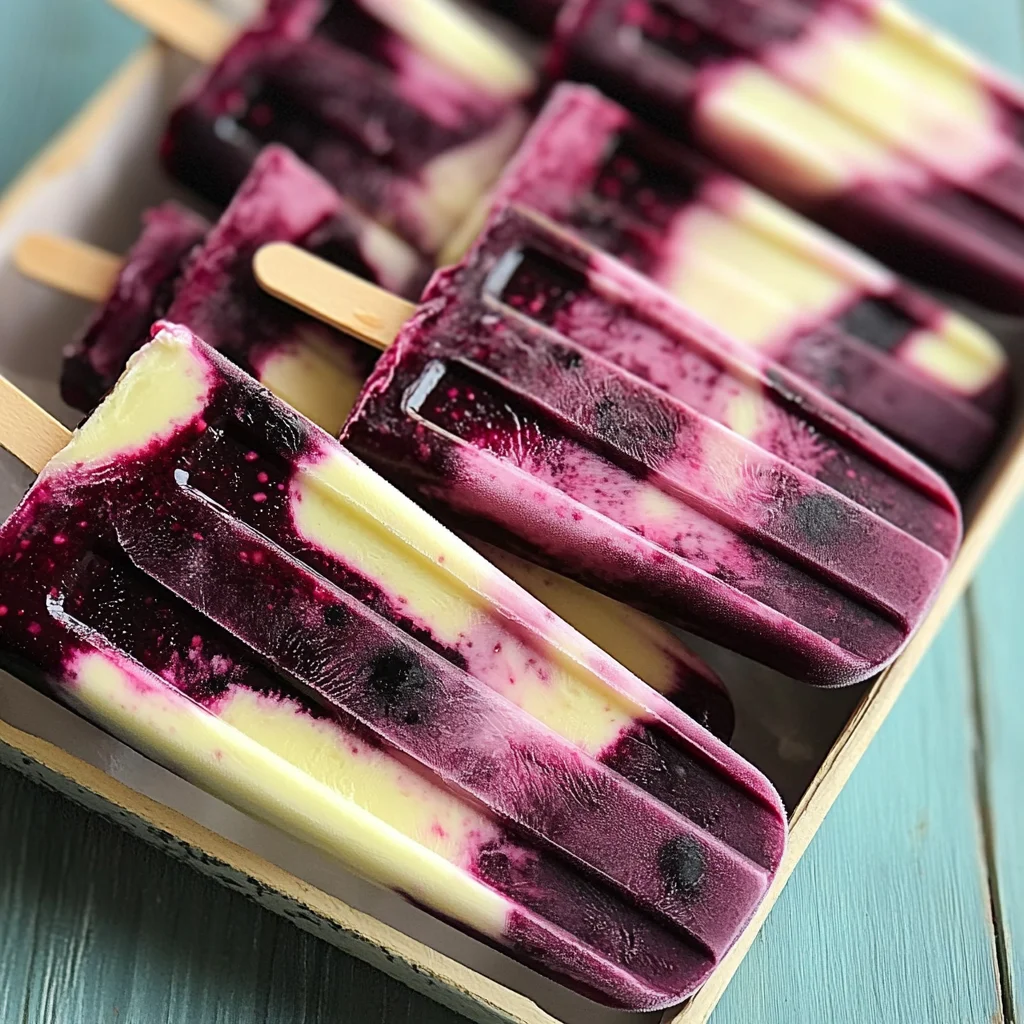 Blackberry Lime Cheesecake Popsicles