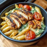 Cajun Chicken Pasta Bowl With Creamy Spinach Sauce
