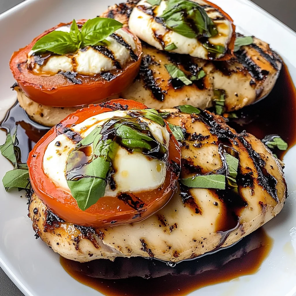 Caprese Grilled Chicken with Balsamic Reduction Recipe