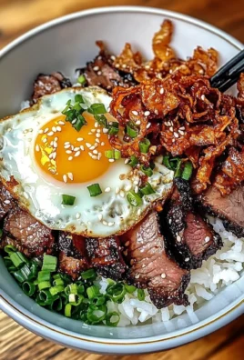 Char Siu Beef Bowl With Crispy Fried Shallots & Sunny-side