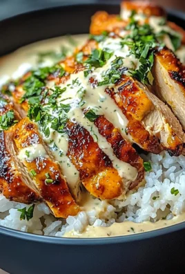 Chicken & Rice Bowls With Creamy Garlic Sauce