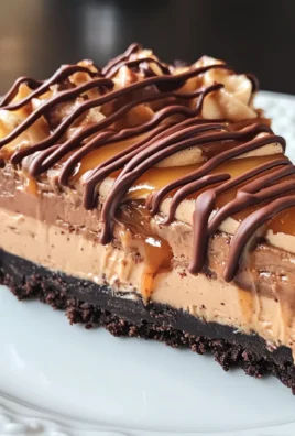 Chocolate Peanut Butter Caramel Mousse Pie
