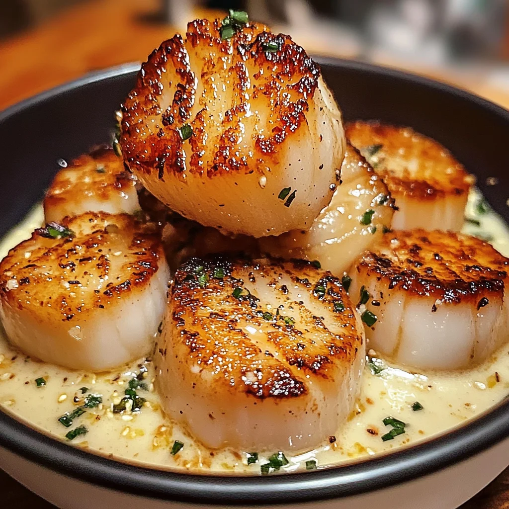 Creamy Garlic Butter Scallop Bowl