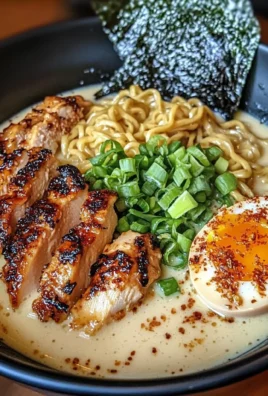 Fiery Chicken Ramen With Creamy Garlic Sauce
