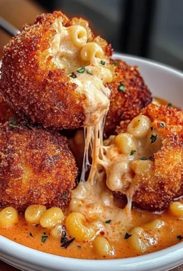 Fried Mac And Cheese Balls With Creamy Tomato Sauce