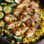 Garlic Butter Chicken with Zucchini and Corn - One-Pan, 30-Minute Meal