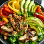 Grilled Chili Lime Chicken Fajita Salad