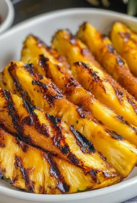 Grilled Pinapple with Cinnamon Honey Drizzle