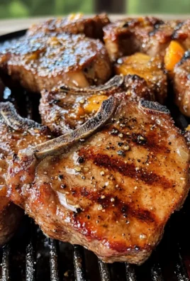 Juicy Grilled beef Chops with Spicy Peach Glaze