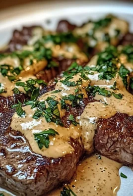 Juicy Steak With Creamy Garlic Sauce