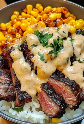 Korean Bbq Beef Bowl With Corn & Creamy Sauce