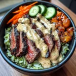 Korean Bbq Steak Bowls With Creamy Sauce