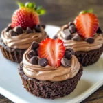 No Bake Mini Chocolate Cheesecakes