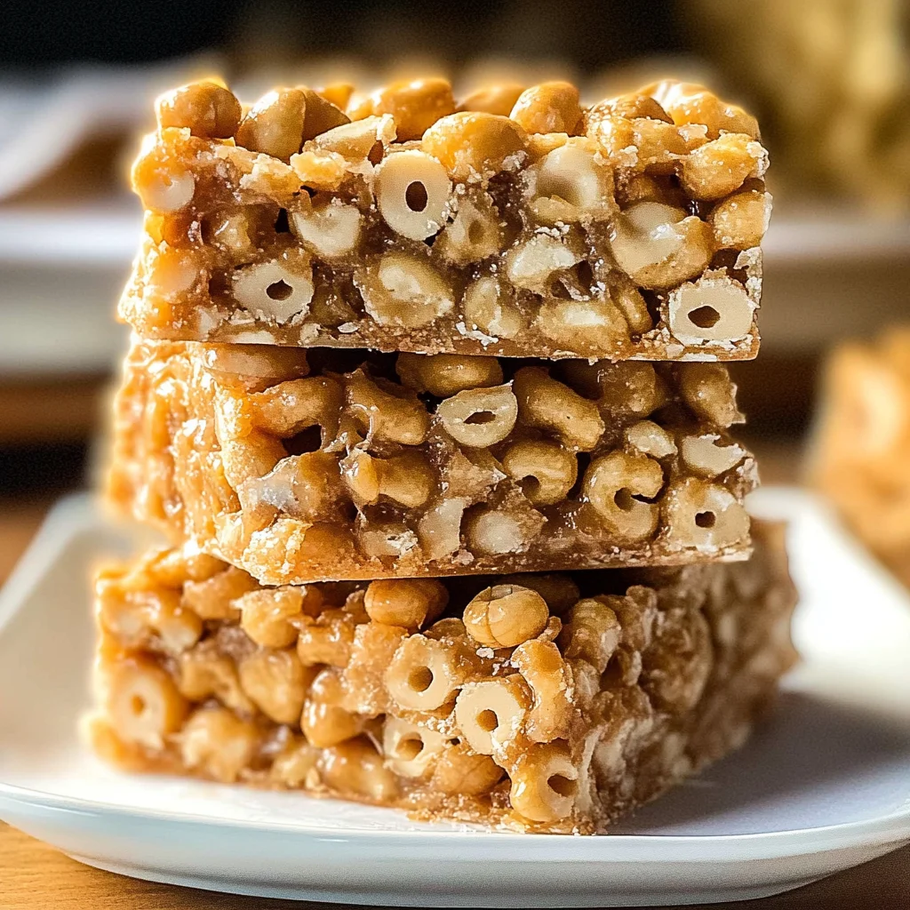 No Bake Peanut Butter Cheerio Bars