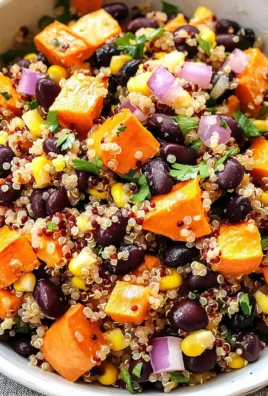 Roasted Sweet Potato Black Bean Quinoa Salad recipe