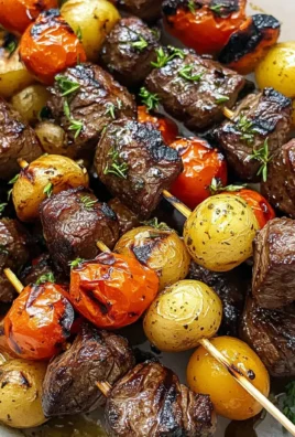 Rosemary Garlic Steak Kebabs