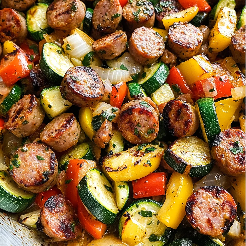 Skillet Sausage and Zucchini
