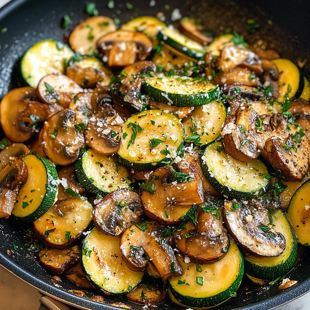 Skillet Zucchini and Mushrooms