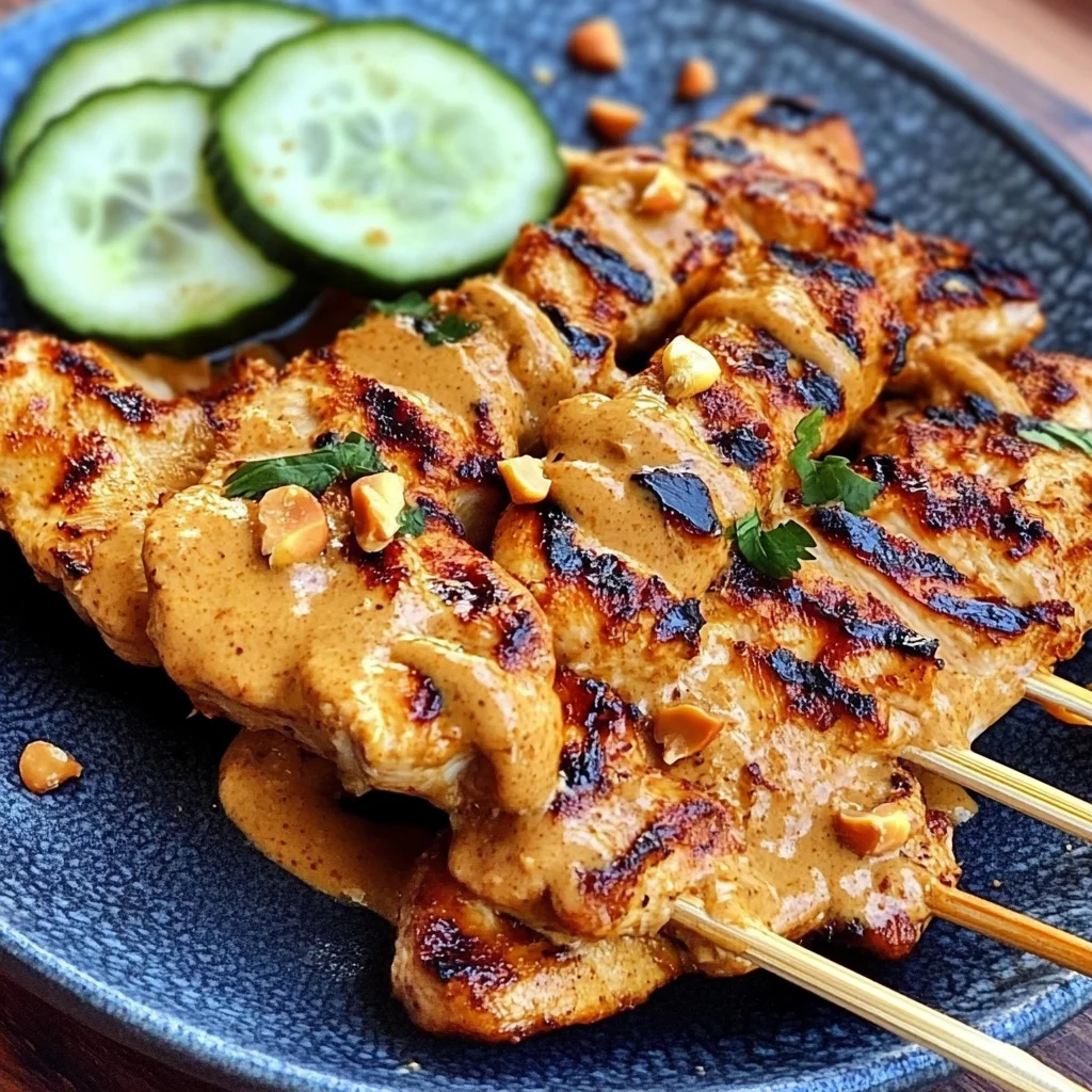 Thai Chicken Sate with Peanut Sauce