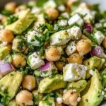 Chickpea Feta Avocado Salad