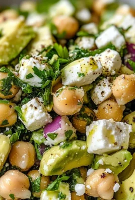 Chickpea Feta Avocado Salad