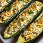 Feta Cheese Stuffed Zucchini