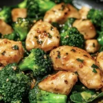 Garlic Chicken with Broccoli and Spinach
