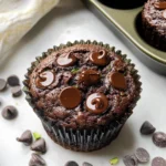 Healthy & Moist Chocolate Zucchini Muffins