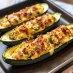 Jalapeno Popper Zucchini Boats