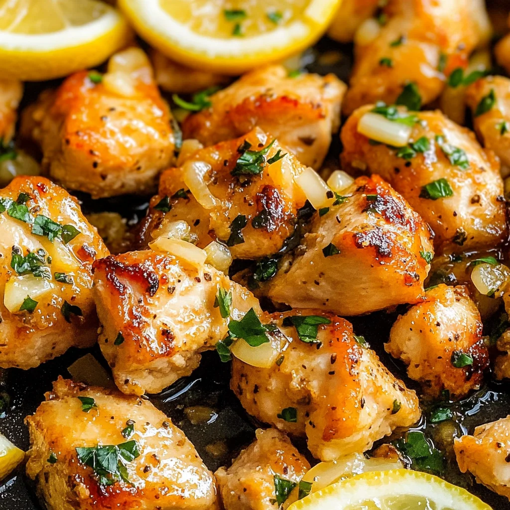 Lemon Garlic Chicken Bites