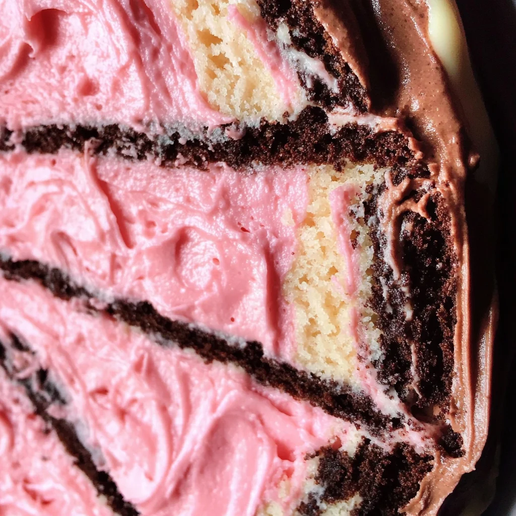 Marble cake(Neopolitan single-layer cake)