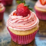 Strawberry Cupcakes with Strawberry Buttercream Frosting