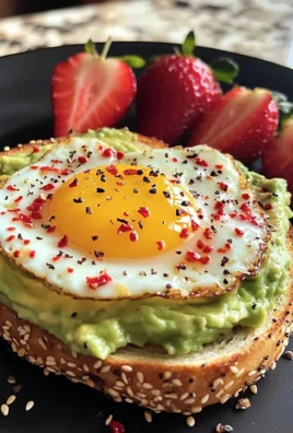 Avocado Egg Toast with Fresh Strawberries