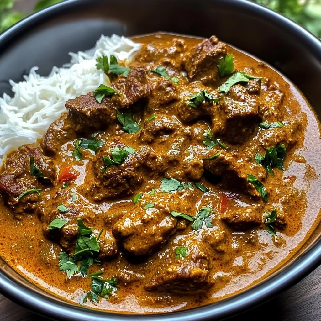 Beef Curry Simmered in Coconut Milk with Fragrant Spices