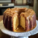 Buttermilk Sour Cream Pound Cake with Southern Caramel Icing
