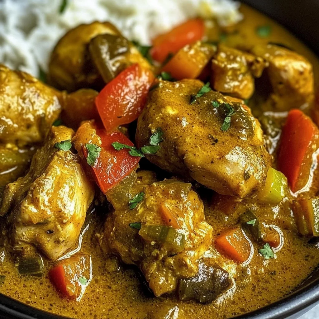 Creamy Jamaican Chicken Curry with Coconut & Spice