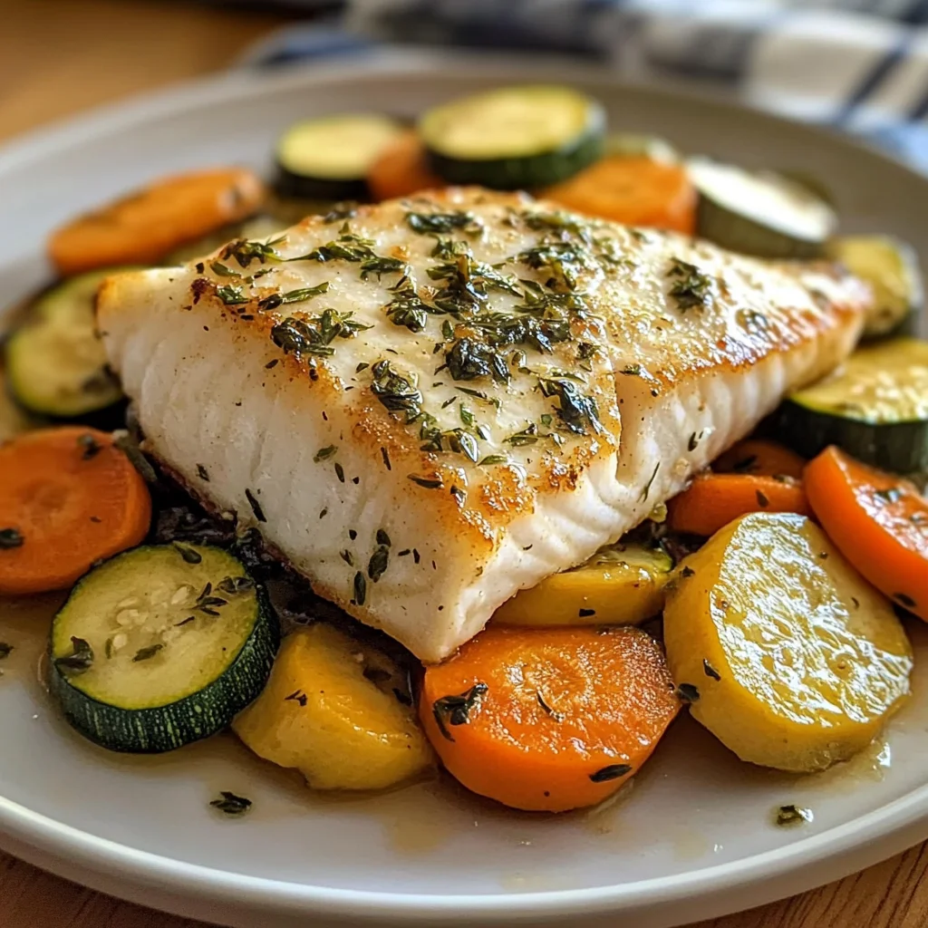 Lemon Herb White Fish with Sauted Vegetables