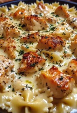Mozzarella Garlic Butter Chicken Bowties in Cheesy Cream