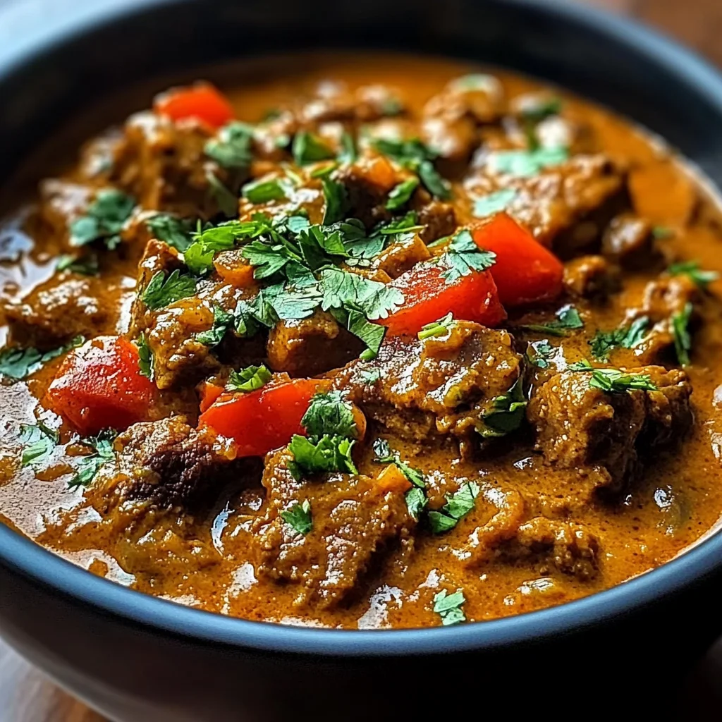 Slow-Simmered Beef Curry in Creamy Coconut Sauce