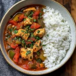 Tomato & Herb Chicken Stew with Fluffy Rice