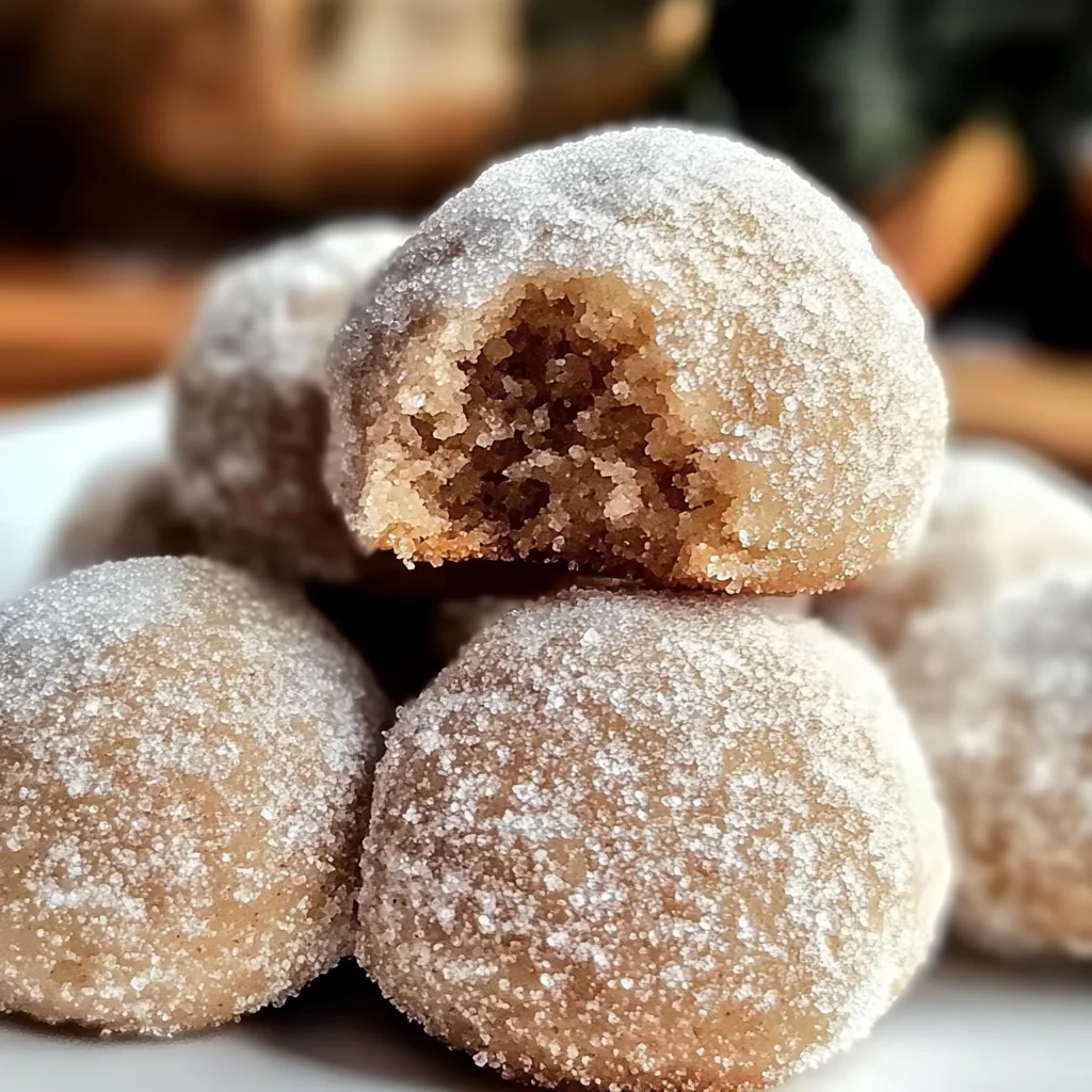 Cinnamon Sugar Snowball Cookies