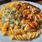 Creamy Garlic Butter Chicken with Twisted Cheddar Pasta