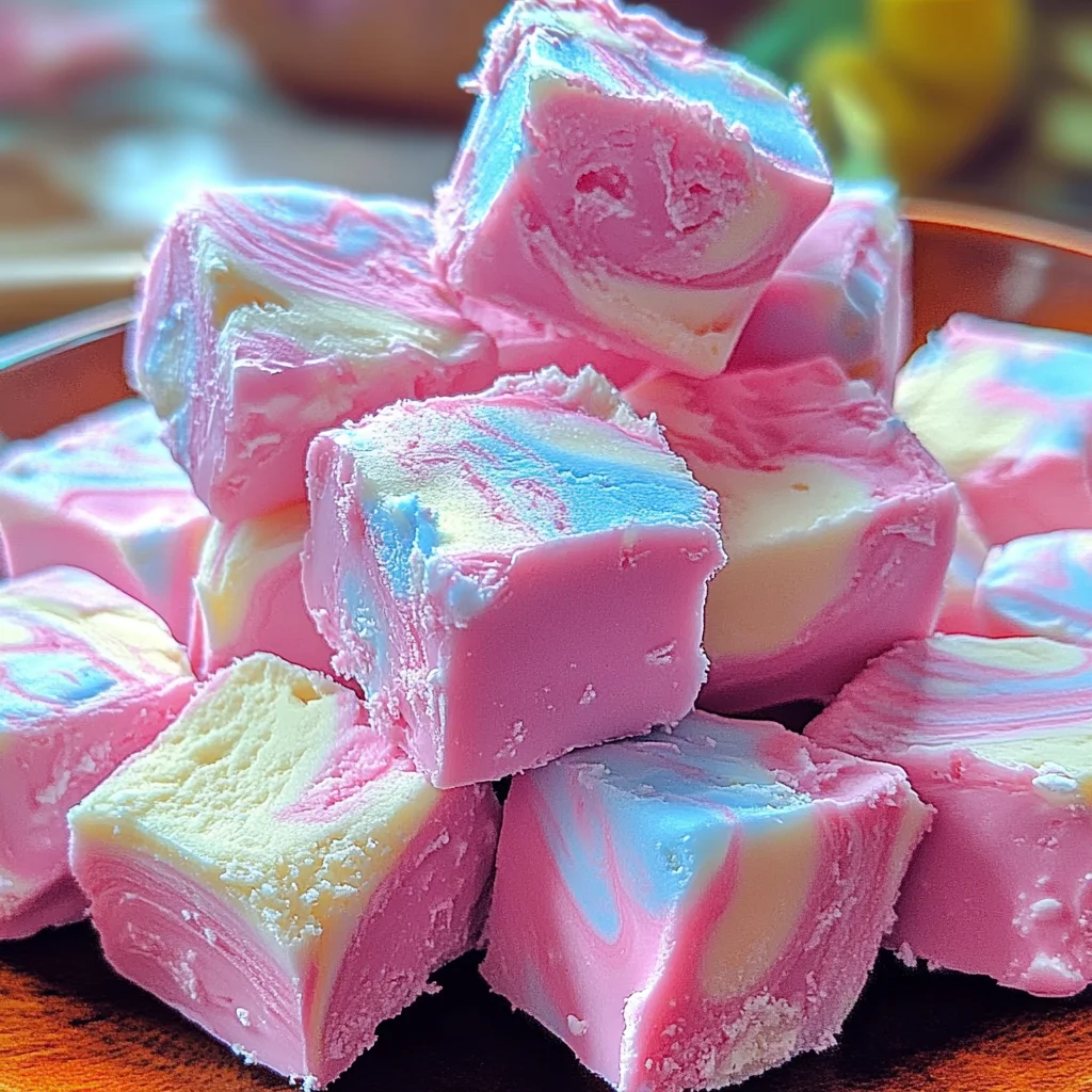 Fluffy Cotton Candy Fudge
