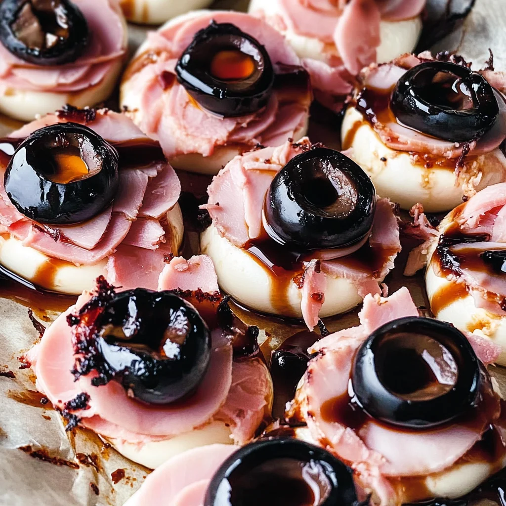 Halloween Antipasto Eyeballs Appetizer