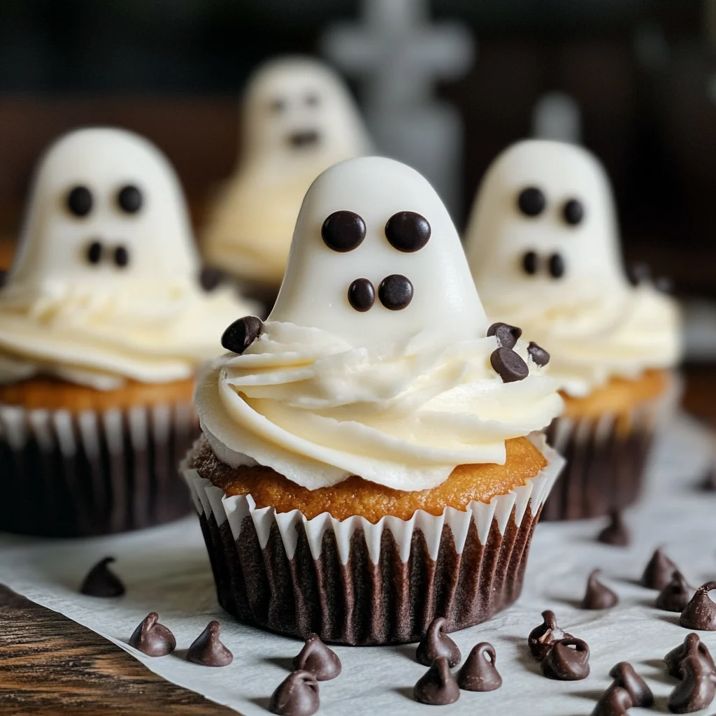 Halloween Cupcakes: Ghost Cupcakes