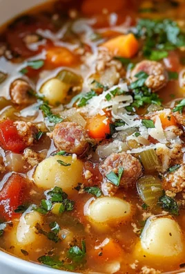 Italian Vegetable Soup with Spicy Sausage