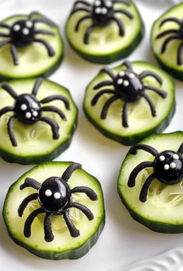 Keto Spider Cucumber Appetizer Bites