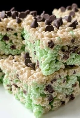 Mint Chocolate Chip Rice Krispie Treats