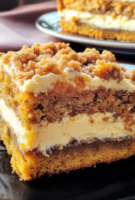 Pumpkin Cake with Cream Cheese and Streusel Topping