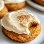 Pumpkin Cookies with Cream Cheese Frosting